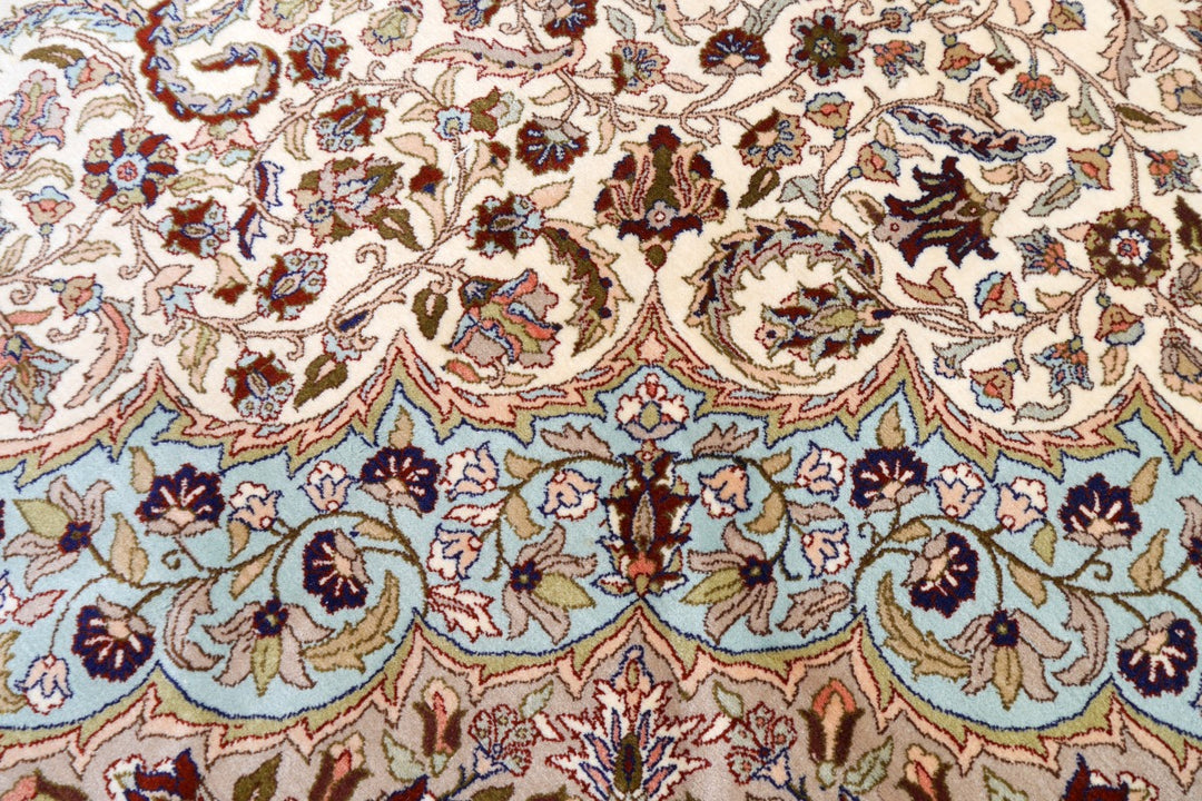Hereke palace rug — main border close-up