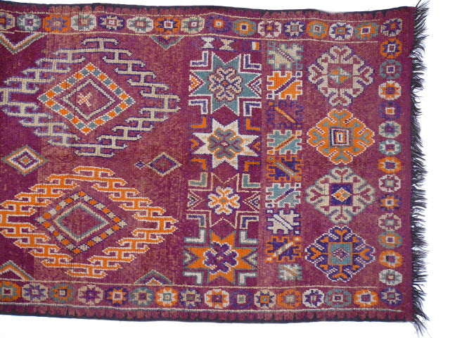 Boujad Berber rug — wool pile texture