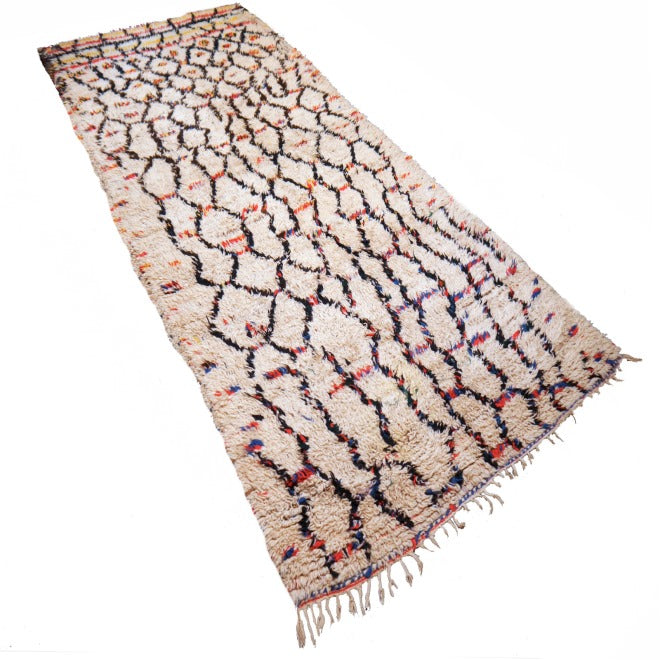 Azilal vintage Berber rug — pile and weave close-up