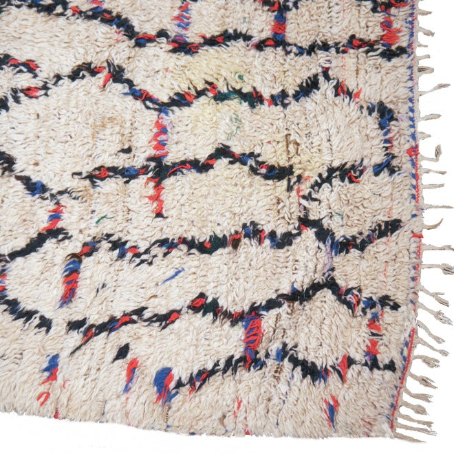 Azilal vintage Berber rug — colour palette detail