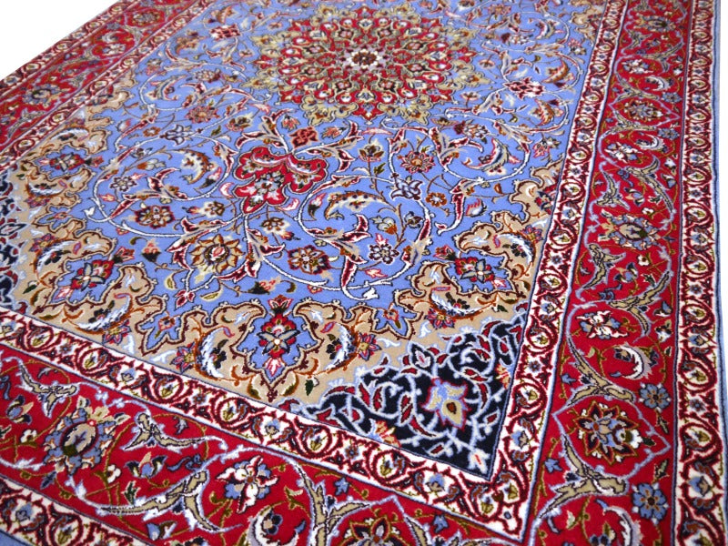 Persian Isfahan Rug 170 x 110 cm wool and silk super fine - total 4