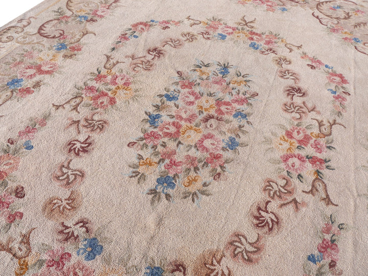 Antique Arraiolos Portuguese needlepoint rug 14717 — detail 5