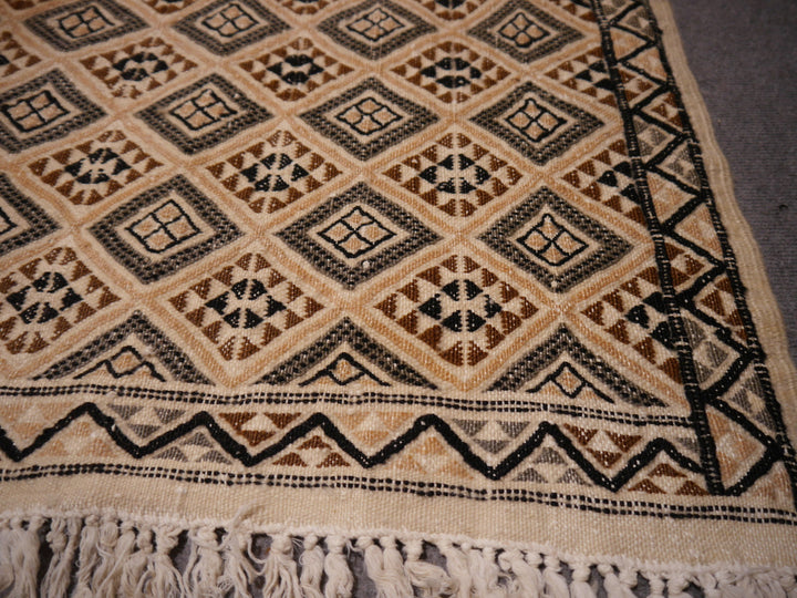 Vintage Berber Kelim – Detail Bordüre und Farbverlauf
