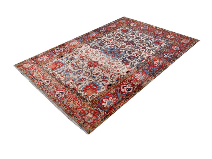 Antique Isfahan Persian rug 14828 — detail 1
