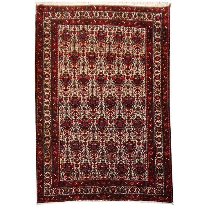 Abadeh Persian Rug 208x150 cm (6.82x4.92 ft) – Semi Antique Vintage Hand-Knotted Wool Carpet (1950s/60s)