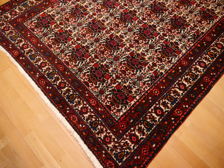 Abadeh Persian Rug 208x150 cm (6.82x4.92 ft) – Semi Antique Vintage Hand-Knotted Wool Carpet (1950s/60s)
