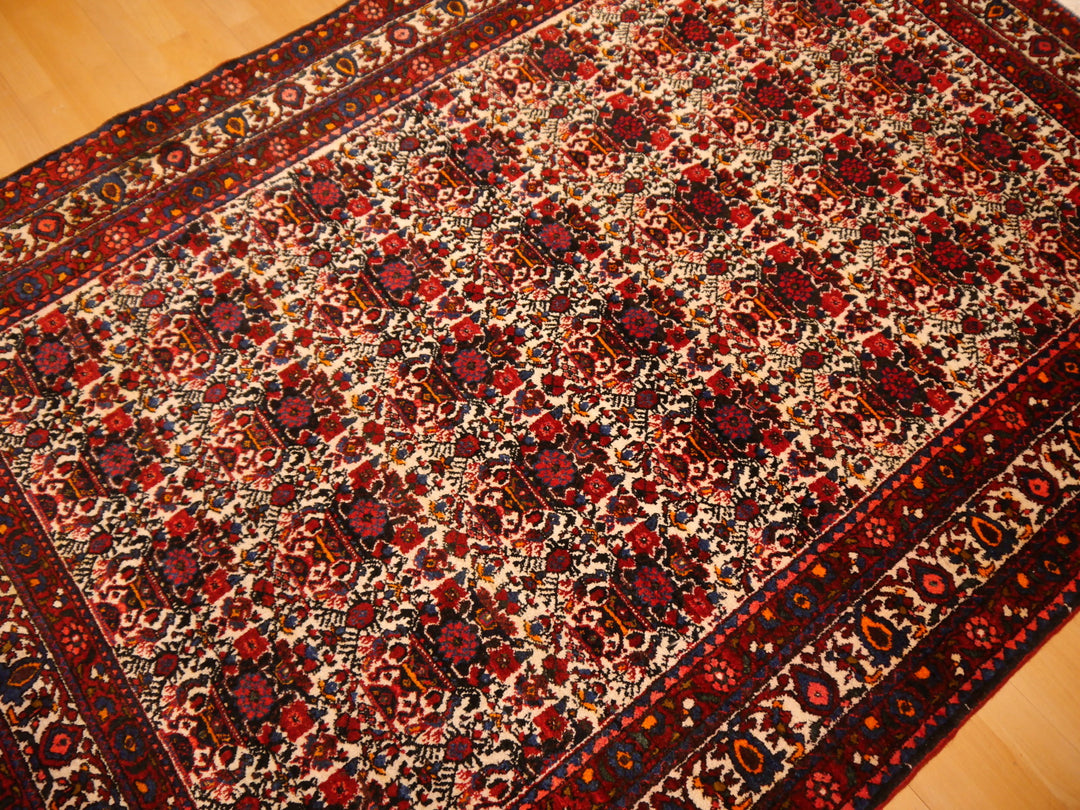 Abadeh Persian Rug 208x150 cm (6.82x4.92 ft) – Semi Antique Vintage Hand-Knotted Wool Carpet (1950s/60s)