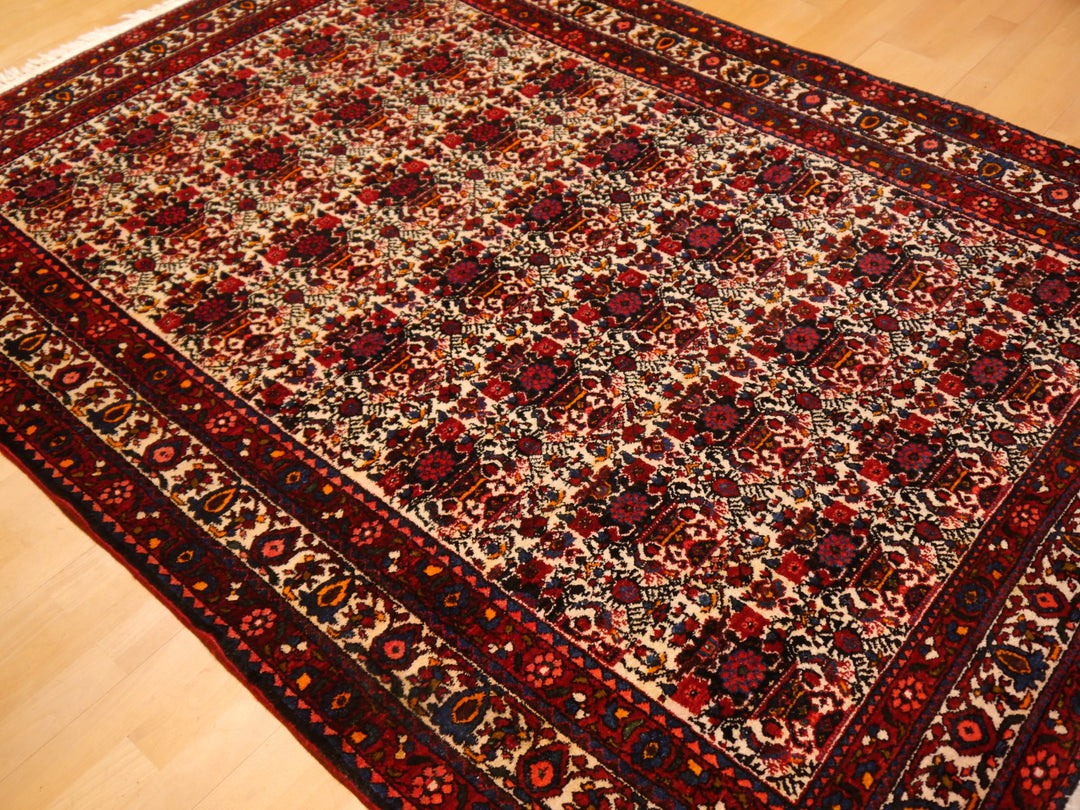 Abadeh Persian Rug 208x150 cm (6.82x4.92 ft) – Semi Antique Vintage Hand-Knotted Wool Carpet (1950s/60s)