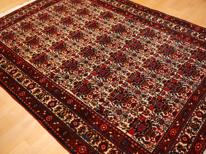 Abadeh Persian Rug 208x150 cm (6.82x4.92 ft) – Semi Antique Vintage Hand-Knotted Wool Carpet (1950s/60s)