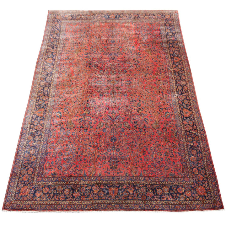 Manchester Kashan antique rug 15 x 10 ft