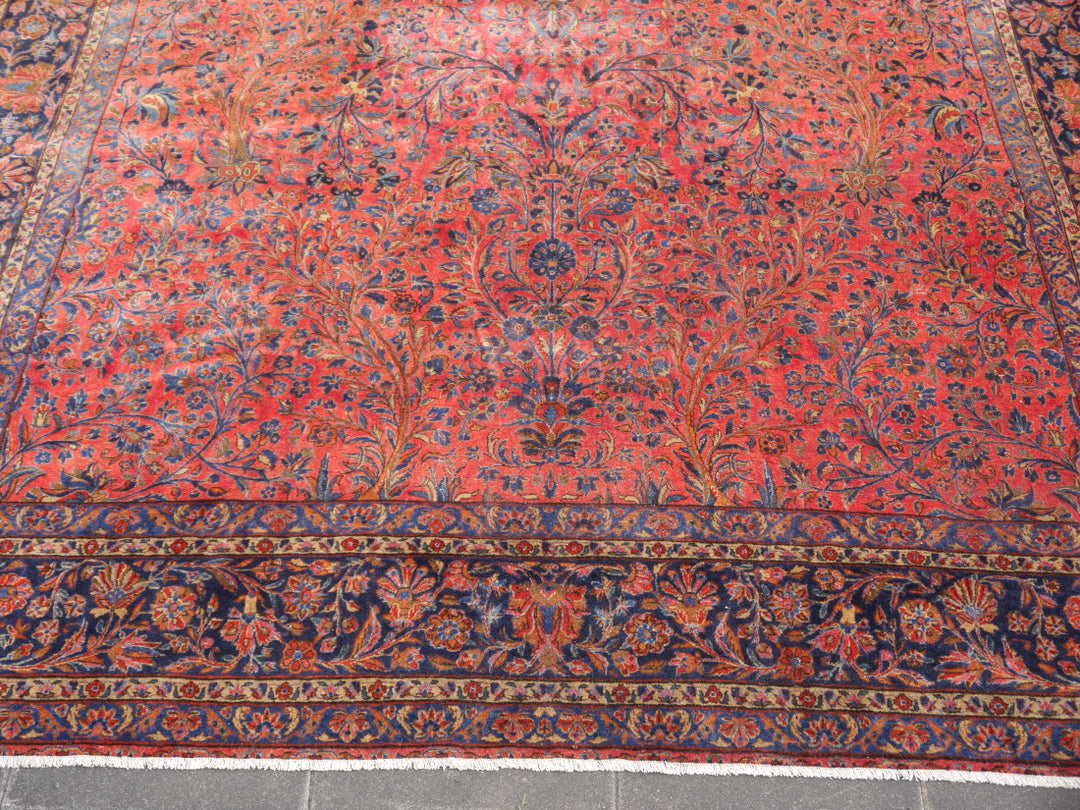 Manchester Kashan antique rug 15 x 10 ft