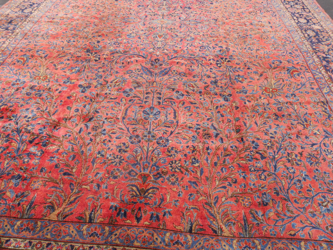 Manchester Kashan antique rug 15 x 10 ft