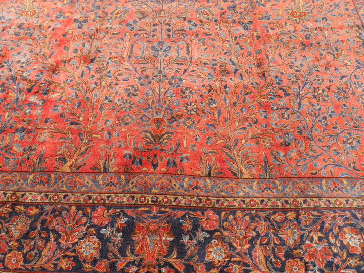 Manchester Kashan antique rug 15 x 10 ft