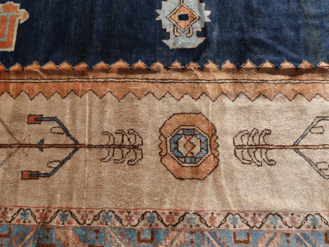 Rug 20 x 16 ft Azeri Heriz vintage hand knotted Djoharian Collection Persian style oversized palace carpet.