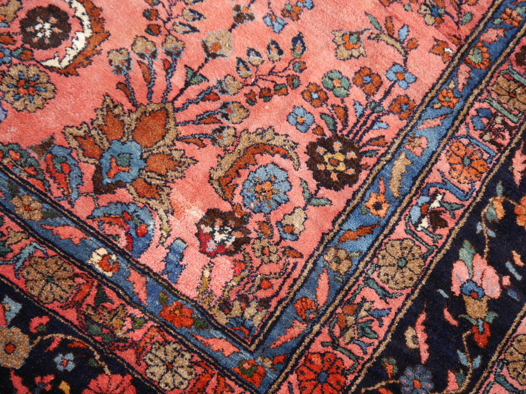 Antique Sarouk carpet pile and weave detail – 15199