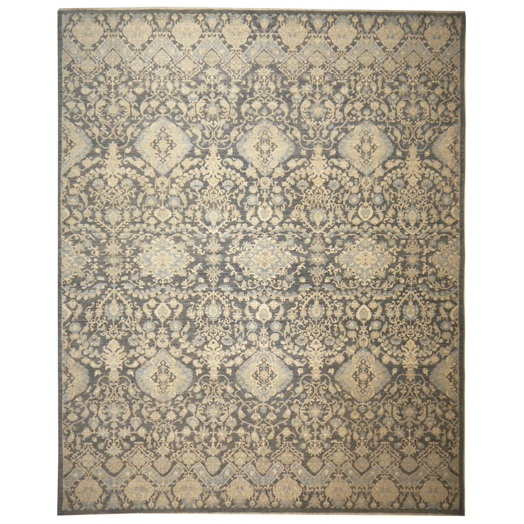 Ariana 8x10 Khotan Design Rug 8 x 10 ft Ziegler Charcoal Grey Beige| tapis ariana 250x300 | Ariana Teppich 300 x 250 cm | Ziegler Teppich fein 15558