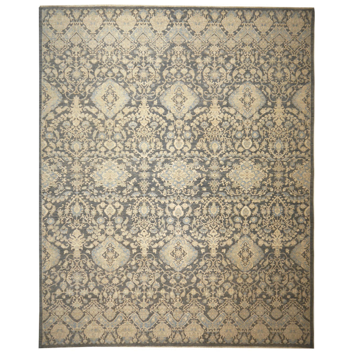 Ariana 8x10 Khotan Design Rug 8 x 10 ft Ziegler Charcoal Grey Beige| tapis ariana 250x300 | Ariana Teppich 300 x 250 cm | Ziegler Teppich fein 15558