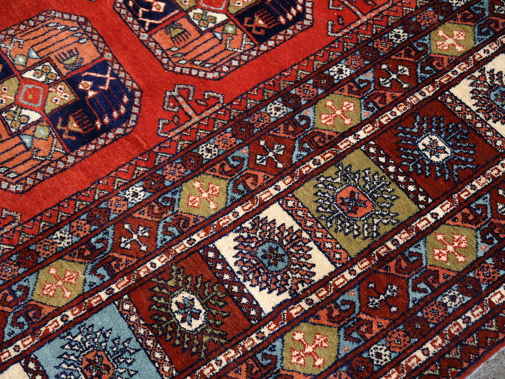 14465 Ersari-Teppich, afghanischer Vintage-Stil, 293 x 215, handgeknüpfte Wolle