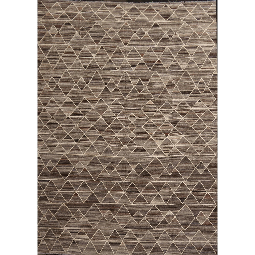 Djoharian Collection Kilim ROXANNE Palatial rug oversize large room size 17 x 12 ft gray brown beige Swedish Scandinavian Style