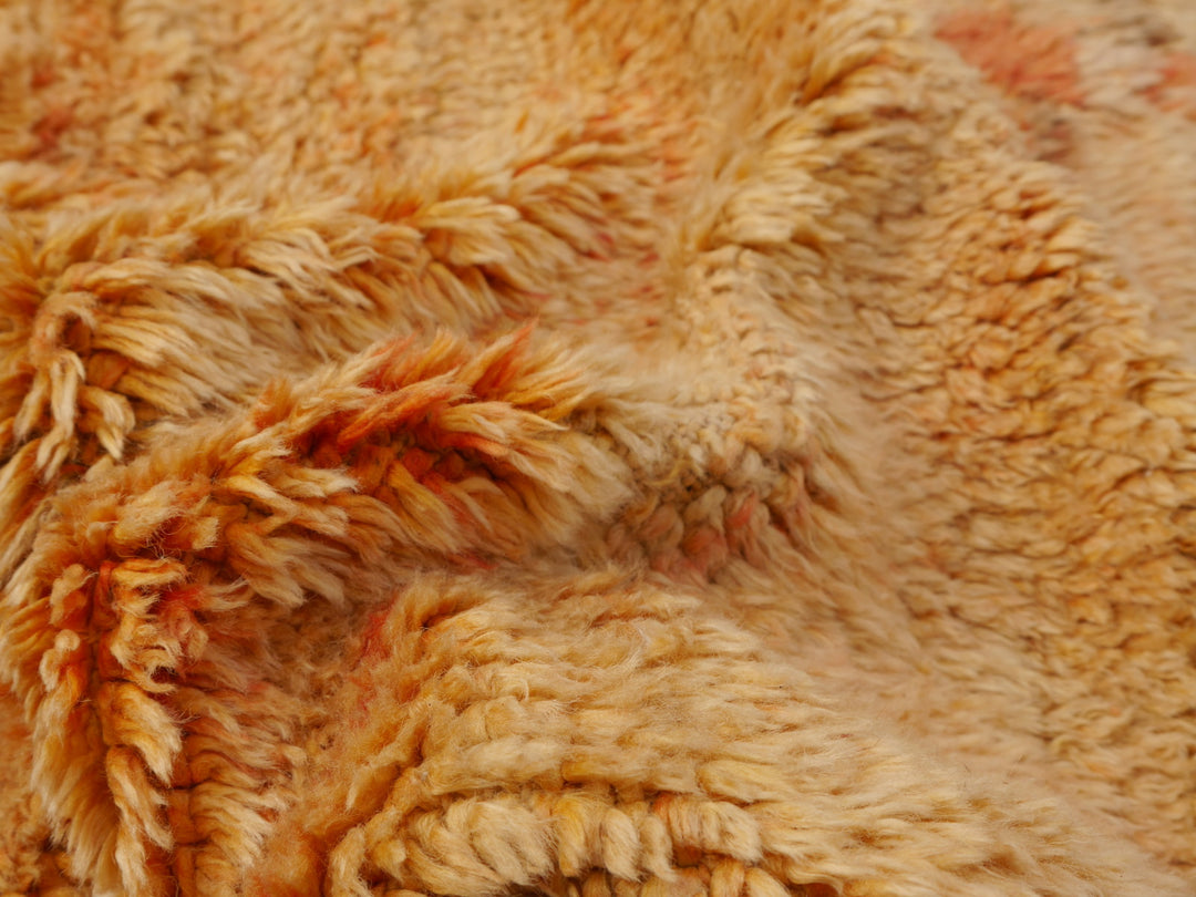 Beni Mguild vintage rug — patina close-up