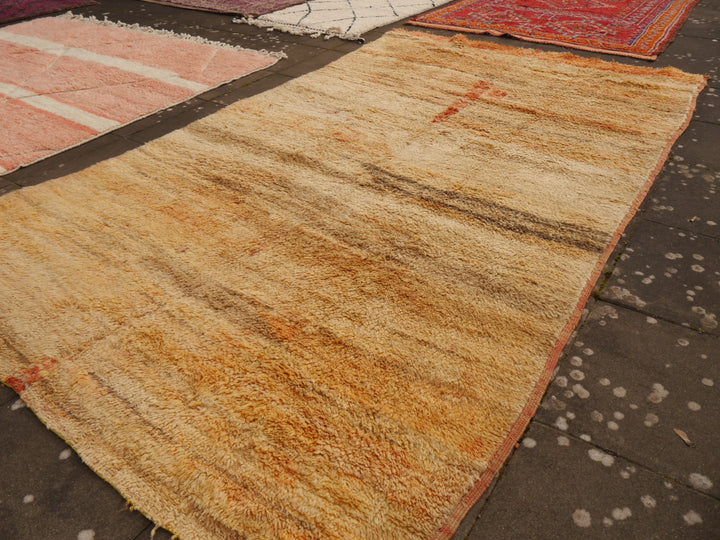 Beni Mguild vintage rug — worn area showing character