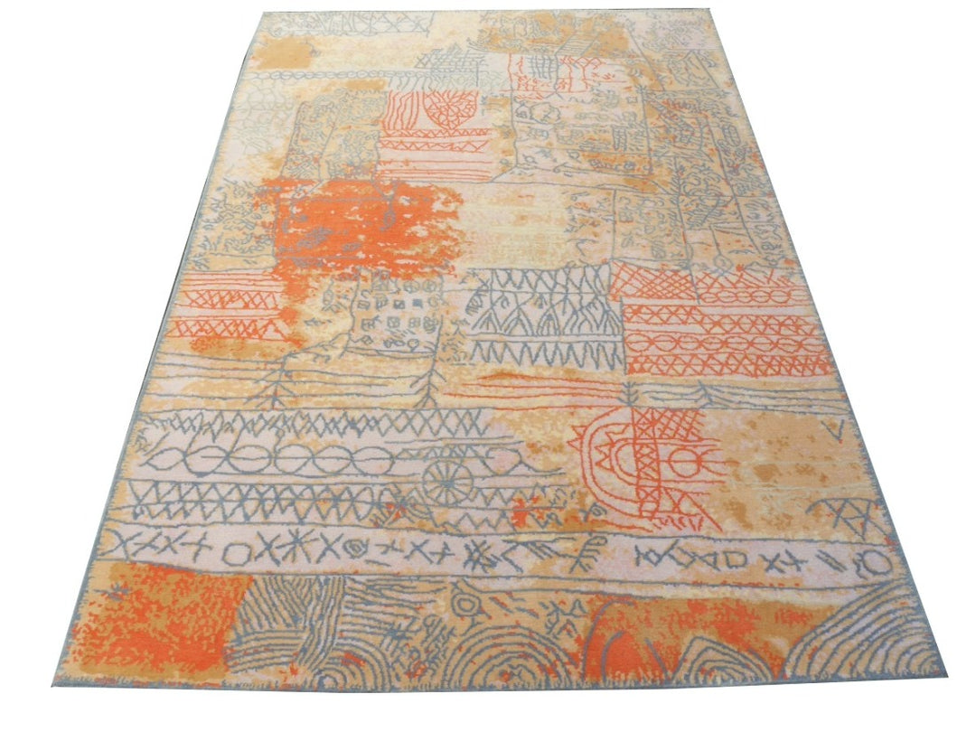 Designer Rug after Paul Klee Florentinische Villenviertel The painting from which the design of this rug originates was named "Florentinische Villenviertel" (translates Florentine Villas Quarter) and it was painted 1926 by Paul Klee (1879-1940) - in the high time of Art Deco. 