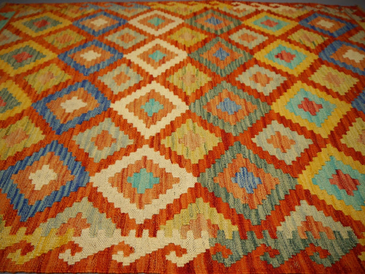 15990 Kilim rug 4.6 x 3.4 ft hand woven wool