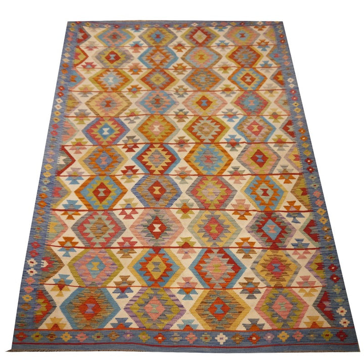 Kilim Rug 6.5 x 9.7 ft Arijana Afghan hand-woven flatweave