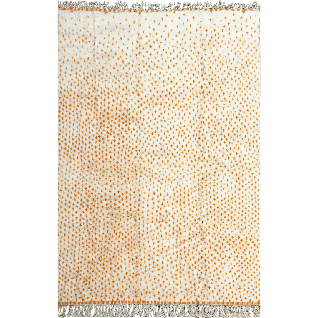 Sabah Beni Ourain palace rug 427 × 305 cm in beige and orange — full overview