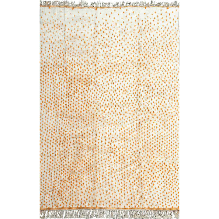 Sabah Beni Ourain palace rug 427 × 305 cm in beige and orange — full overview