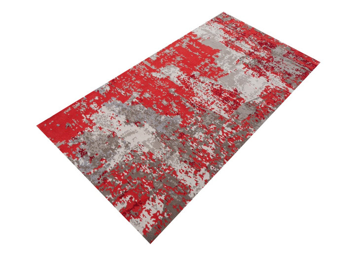 Abstract designer wool-silk rug 16069 — detail 7