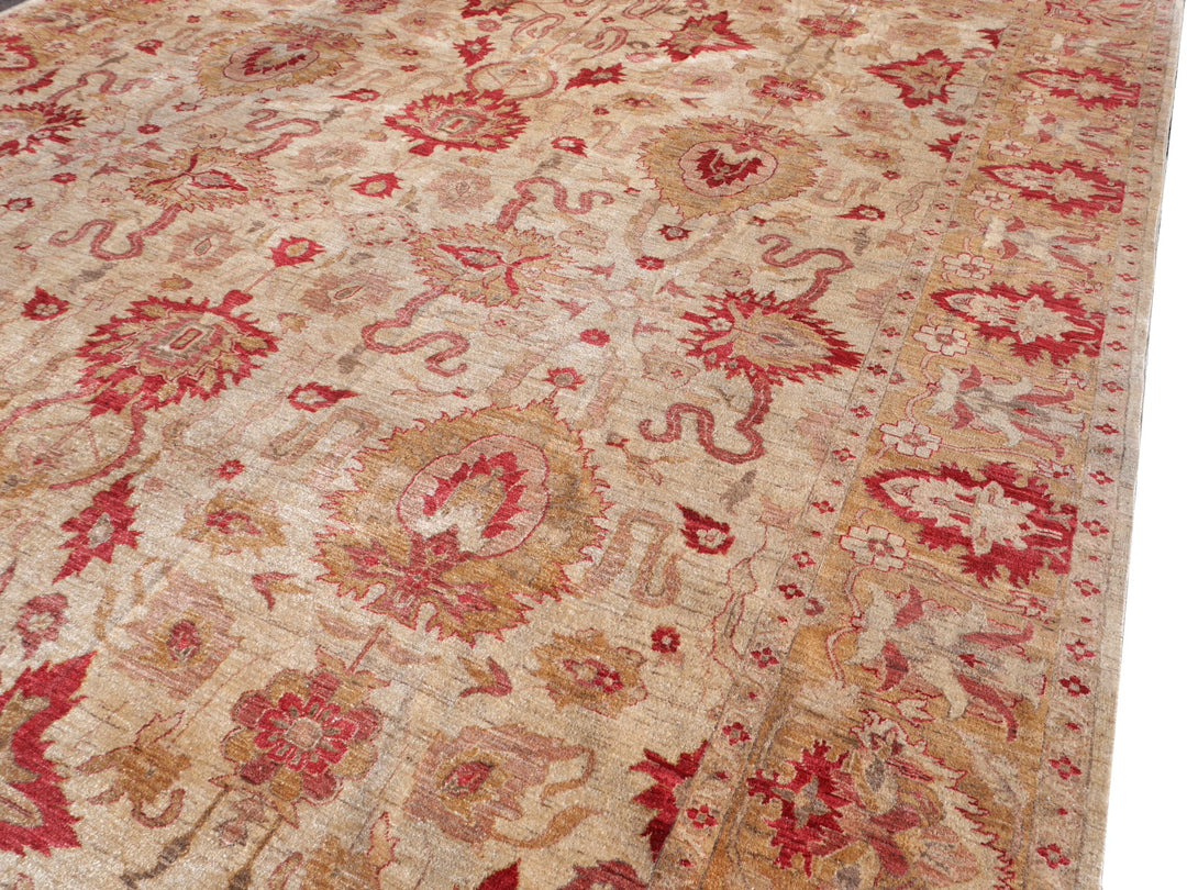 Ziegler Mahal Rug – 545 x 396 cm (17.9 x 13 ft / 214 x 156 in) – Hand-knotted in Afghanistan
