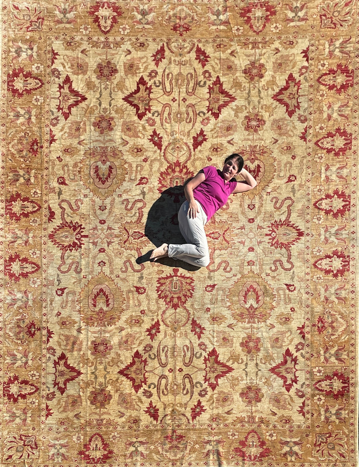 Ziegler Mahal Rug – 545 x 396 cm (17.9 x 13 ft / 214 x 156 in) – Hand-knotted in Afghanistan