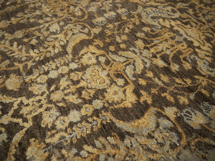 Erased wool-silk designer rug 16218 — detail 7