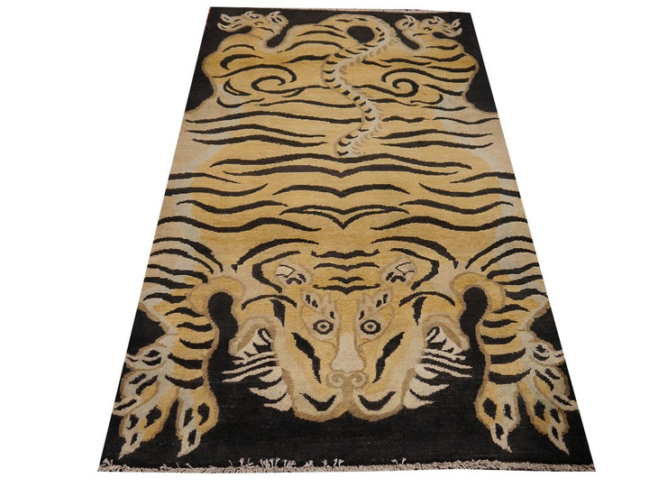 Tiger Rug 6.3 x 3.5 ft hand-knotted - Djoharian Collection