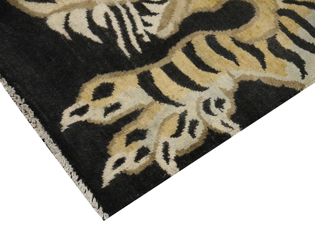 Tiger Rug 6.3 x 3.5 ft hand-knotted - Djoharian Collection