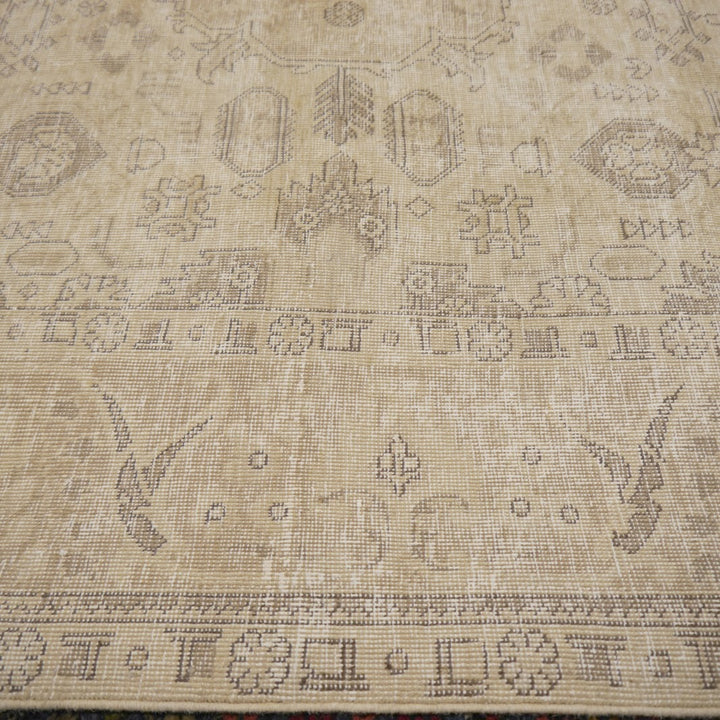 Vintage Persian Rug 9.0 x 6.5 ft – Hand-Knotted Muted Elegance