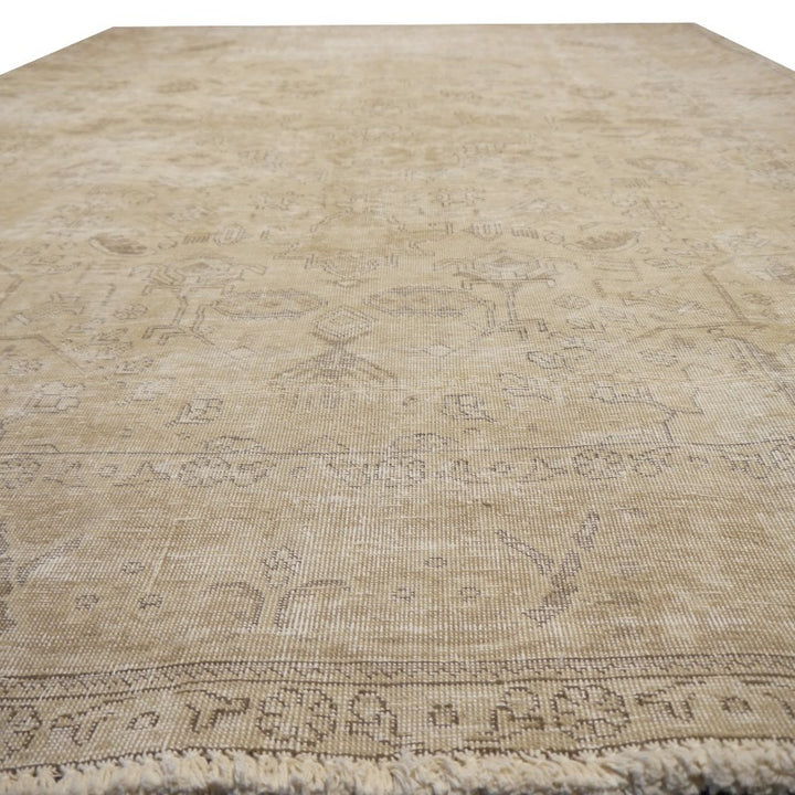 Vintage Persian Rug 9.0 x 6.5 ft – Hand-Knotted Muted Elegance