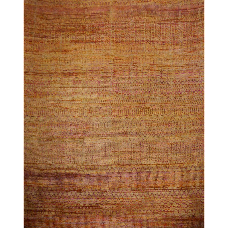 8x10 Modern Designer Area Rug 8 x 10 ft wool sari silk hand knotted in India for living room, dining room, bedroom