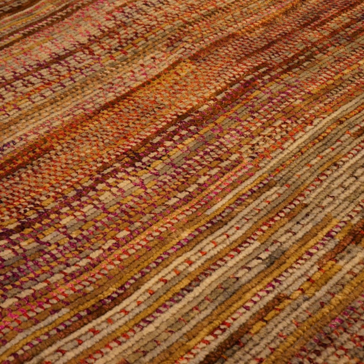 8x10 Modern Designer Area Rug 8 x 10 ft wool sari silk hand knotted in India for living room, dining room, bedroom