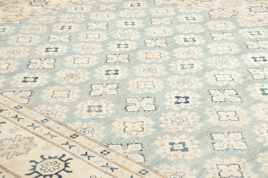 Kazak Rug from Afghanistan 9x12 ft hand-knotted 16450973
A Kazak Style top modern interior design carpet, hand-knotted fine wool. Use: Indoor, living room, dining room, bedroom, entry, lounge or office.