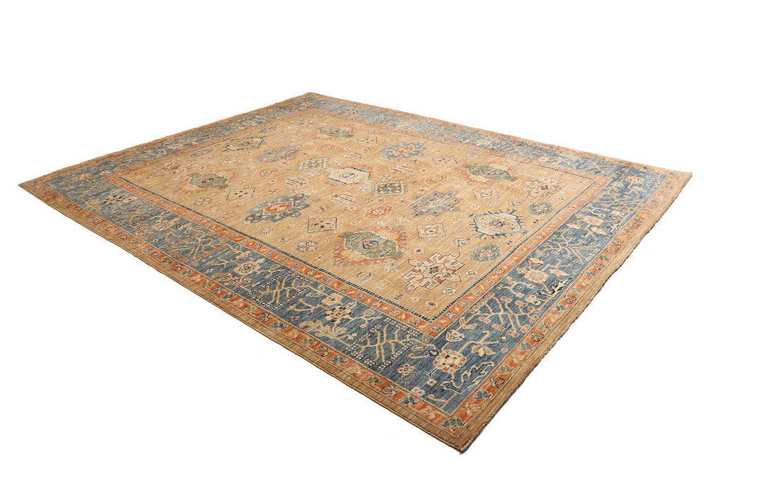 Afghan Ziegler rug 8x10 ft - 250 x 300 cm in a subtle pattern and design - ideal for the living room or dining room.