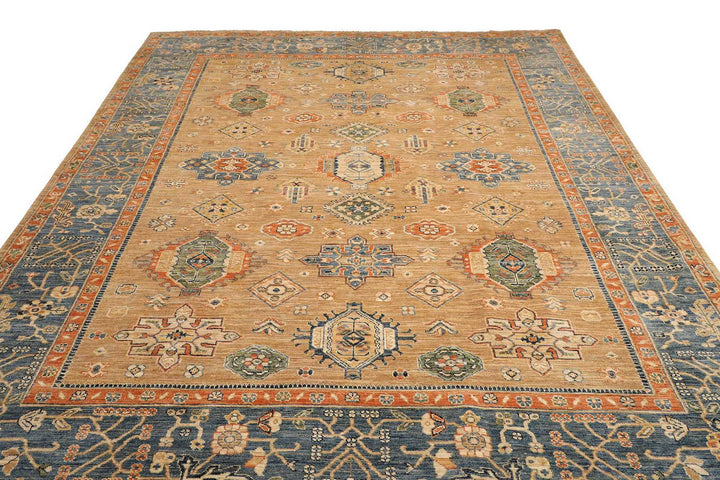 Afghan Ziegler rug 8x10 ft - 250 x 300 cm in a subtle pattern and design - ideal for the living room or dining room.