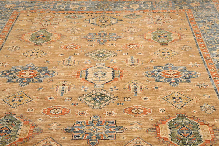 Afghan Ziegler rug 8x10 ft - 250 x 300 cm in a subtle pattern and design - ideal for the living room or dining room.