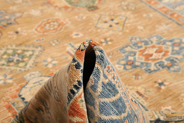 Afghan Ziegler rug 8x10 ft - 250 x 300 cm in a subtle pattern and design - ideal for the living room or dining room.