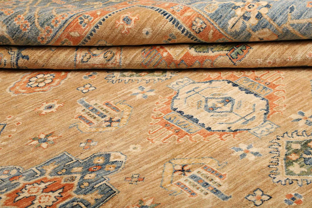 Afghan Ziegler rug 8x10 ft - 250 x 300 cm in a subtle pattern and design - ideal for the living room or dining room.