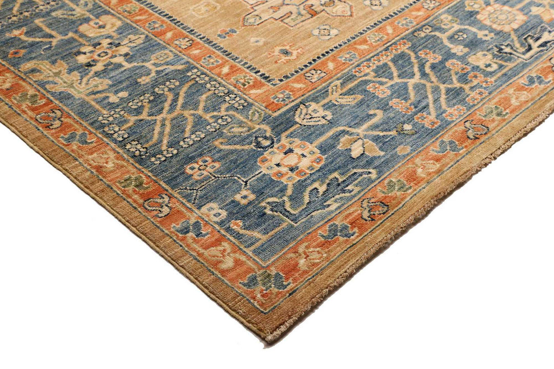 Afghan Ziegler rug 8x10 ft - 250 x 300 cm in a subtle pattern and design - ideal for the living room or dining room.