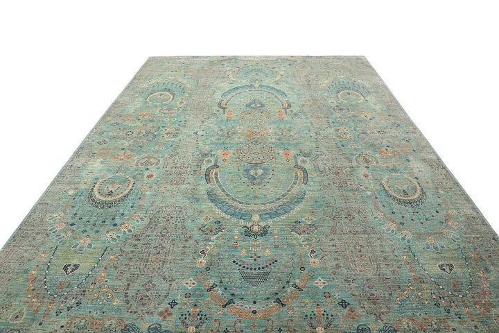 Kohinoor extra fine rug from Afghanistan 9x12 ft hand-knotted 16469063 - A Kohinoor Style top modern interior design carpet, hand-knotted fine wool. Use: Indoor, living room, dining room, bedroom, entry, lounge or office.