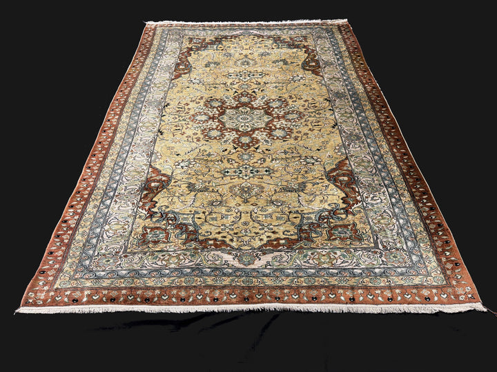 Tappeto in seta Hereke Medaglione Oro 170 × 122 cm | 16600