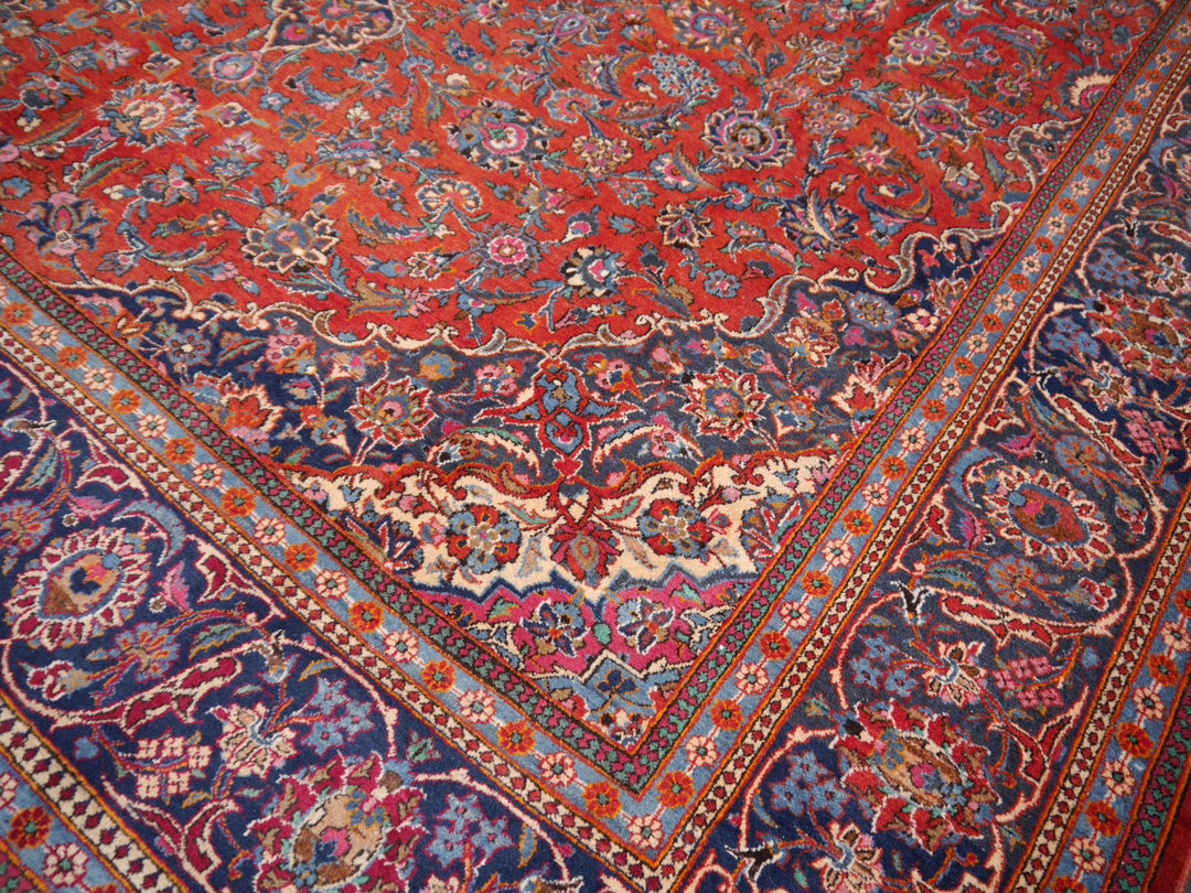 Kashan Palace Rug 10 × 14 ft (434 × 317 cm) Red | 14329